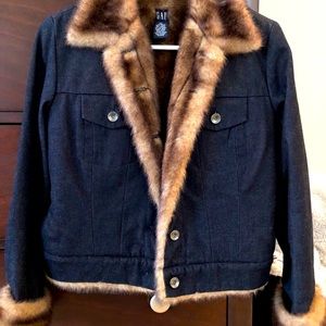 Vintage Faux fur-lined Denim Jacket